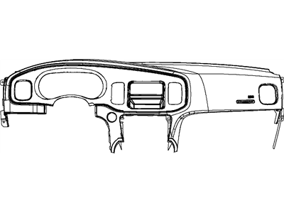 Dodge 1VD98DX9AA BEZEL Instrument Cluster