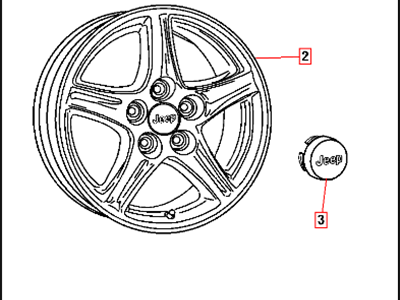 Mopar 82209993 Wheel Kit Cast Aluminum