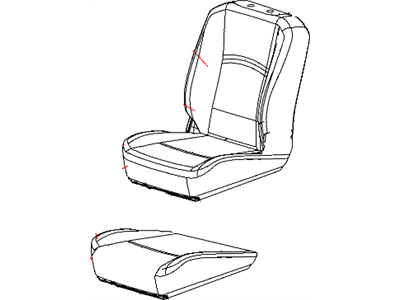 Dodge 1QU46XDVAA COVER Front Seat Cushion