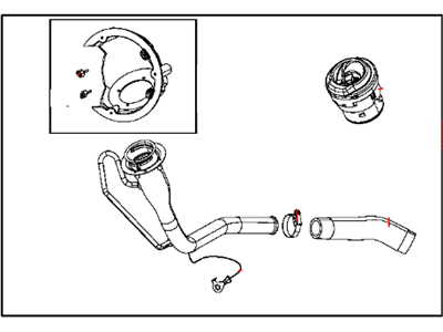 Ram 68252258AA TUBE Fuel Filler