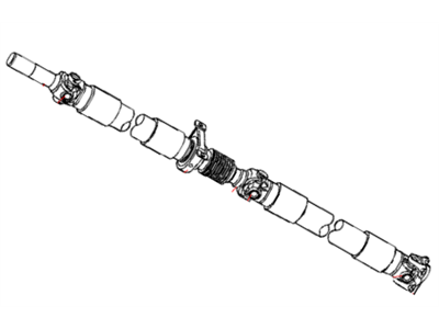 Dodge 52853211AB SHAFT Drive Rear 2-Piece