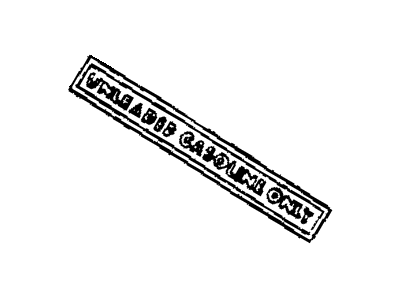 Ram 4206059 LABEL Unleaded Fuel Only