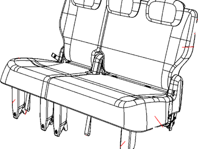 Dodge 1QX521DSAA COVER Rear Seat Cushion