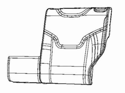 Mopar 6RU05DX9AA Cover Rear Seat Back 2ND Row Left
