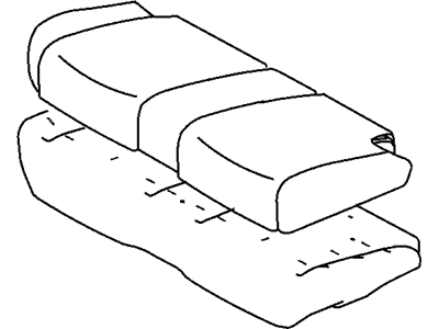 Jeep XU511DVAA COVER Rear Seat Cushion