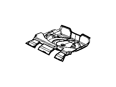 Dodge 4680622AA SILENCER Spare Tire Well