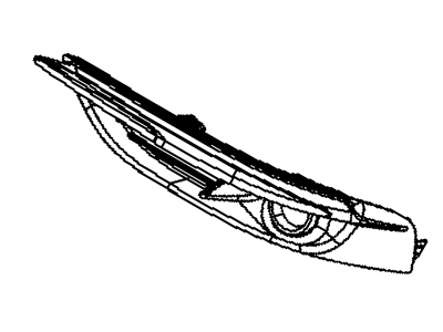 Mopar 68082052AB Lamp Cover, Chrome/Gray, Front Passenger Side