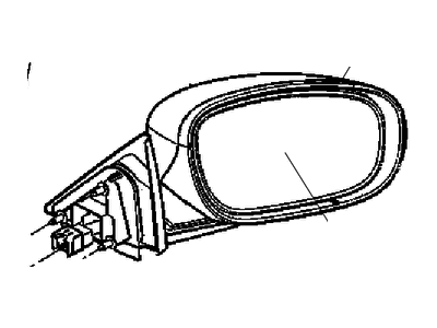 Chrysler 68130641AA GLASS Mirror Replacement