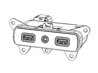 Dodge 68323664AC MEDIA CENTER Hub SD USB Port Auxiliary