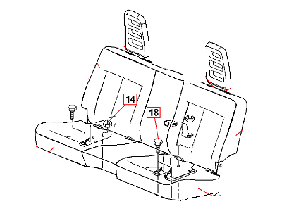 Dodge 1FW681D5AA Cover - Rear Seat Cushion