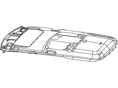 Jeep 1DD881D1AA HEADLINER With Sunroof, [GWF], Without Overhead Console, [CVE]