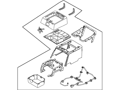 Mopar 1ER691D5AA Console Assembly, Slate Gray/Taupe, Rear Center Lower