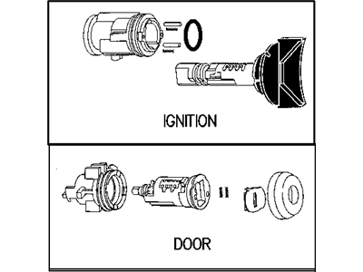 Jeep 5139207AA CYLINDER Ignition Lock
