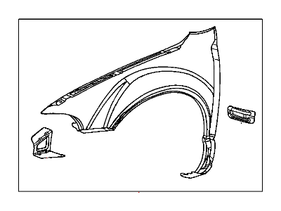 1997 Chrysler Cirrus Fender - 4897084AA