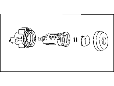 Mopar 68085684AA Lock Cylinder, Front