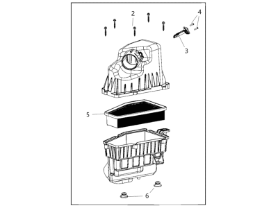 Jeep Air Filter Box - 68285596AB