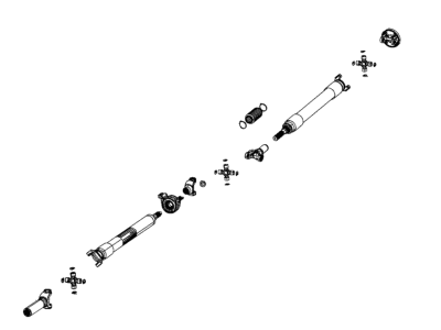Ram 68305616AC SHAFT Drive Rear 2-Piece