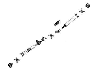 Ram 68305611AC SHAFT Drive Rear 2-Piece