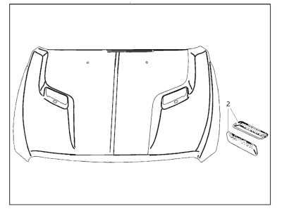 Ram 82211065AF HOOD KIT Vehicle