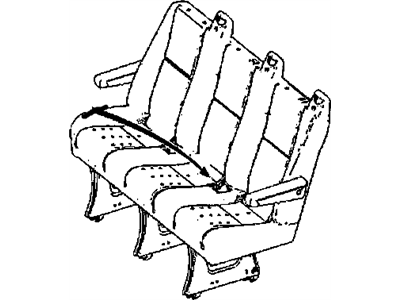 Dodge 1JB581E7AA SEAT COMPLETE Rear Three Passenger