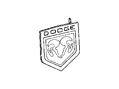 Dodge 55076512AB MEDALLION Hood Rams Head