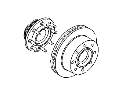 Mopar V5018207AA Hub And Rotor, W/Bearing And Seal, Front