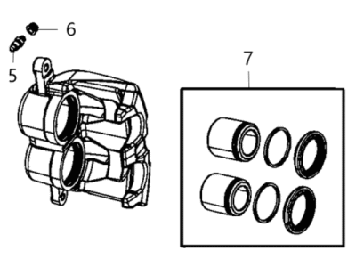 Ram Brake Caliper - 68412552AC