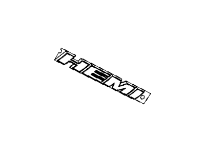 Mopar 68085330AC Nameplate, Black/Chrome, Front