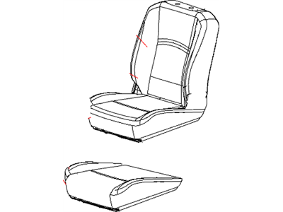 Mopar 1VD54JERAA Cover Front Seat Cushion