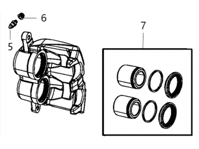 Ram Brake Caliper - 68412552AB