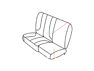 Ram 1VD48GTVAA COVER Rear Seat Cushion Right