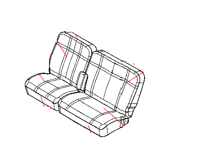Chrysler 1FR051J3AA CUSHION Rear Seat Left