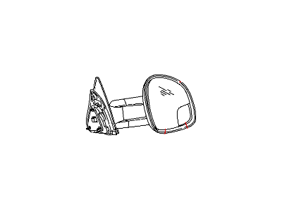 Dodge 68000338AA GLASS Mirror Replacement