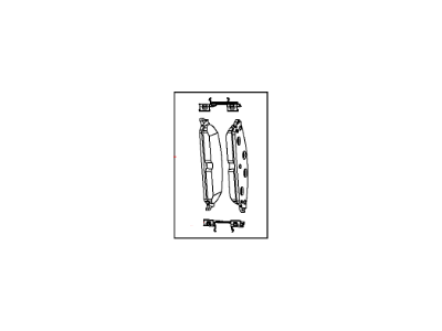 Dodge 5142558AB PAD KIT Front Disc Brake Includes Clips