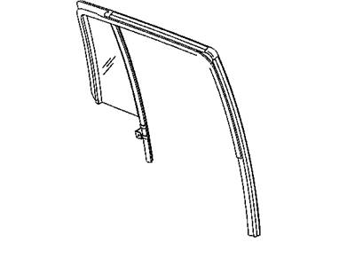 Dodge 5074222AD GLASS PACKAGE Rear Door Fixed With Run Channel
