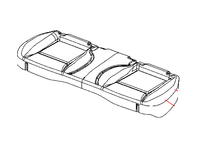 Dodge 1VL87DW1AA COVER Rear Seat Cushion
