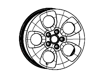 Jeep 1XA51DX8AA WHEEL Aluminum