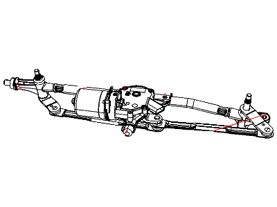 Ram 68028446AB MOTOR KIT Windshield Wiper