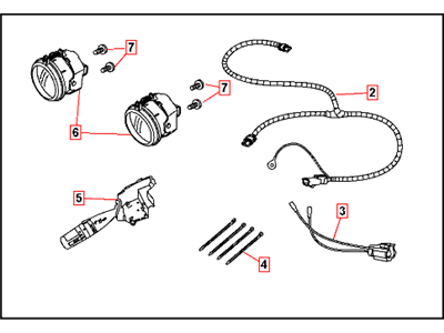 Mopar 82212056 Light Kit Fog