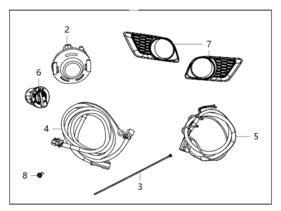 Mopar 82214427AC Light Kit Fog