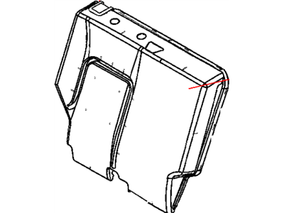 Jeep 1AE001DVAA COVER Rear Seat Back 65%
