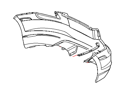 Chrysler 5159189AA FASCIA Rear Primed With Absorber