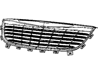 Mopar 68100692AB Upper Grille, Front