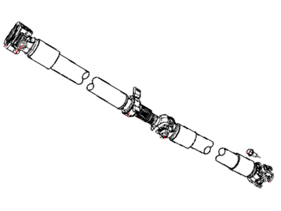 Dodge 52853221AA SHAFT Drive Rear 2-Piece