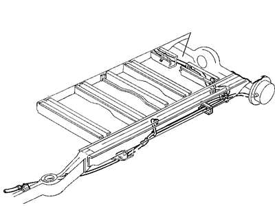 Dodge 4210918 GUIDE, Parking Brake Frt. Cable, w/A/C and Heater Rear Compartment