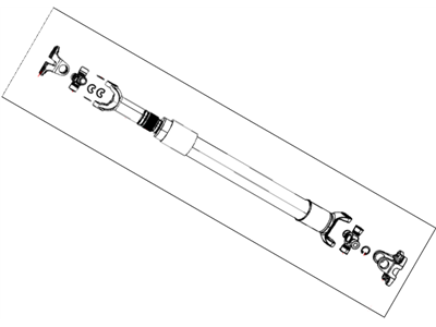 Ram 5146835AA SHAFT Drive Rear 1-Piece