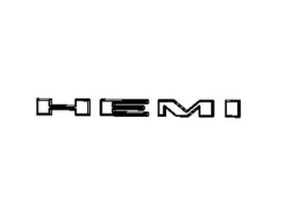 Mopar 68420592AA Nameplate, Black/Gray, Front