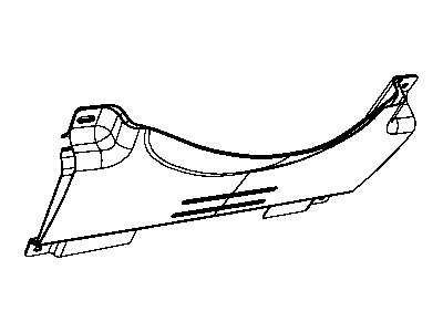 Dodge 55361240AB BOLSTER Instrument Panel Knee Pad