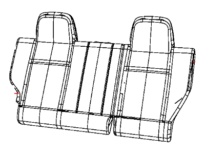 Jeep 1LH391DVAA COVER Rear Seat Back 40% Side