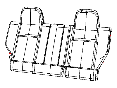 Jeep 1LH401DVAA COVER Rear Seat Back 60% Side